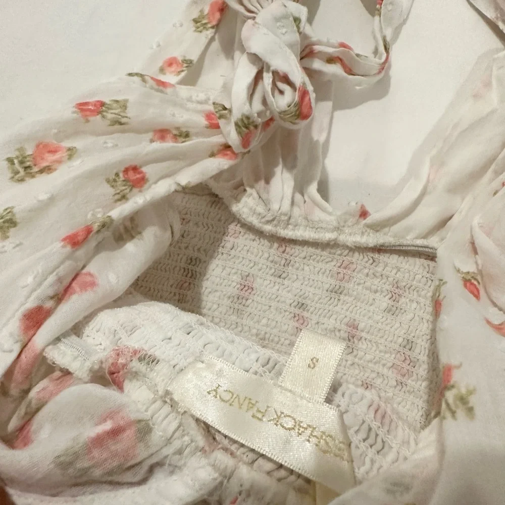 LoveShackFancy Rossi Floral Mini Dress (Small) - Picture 9 of 9